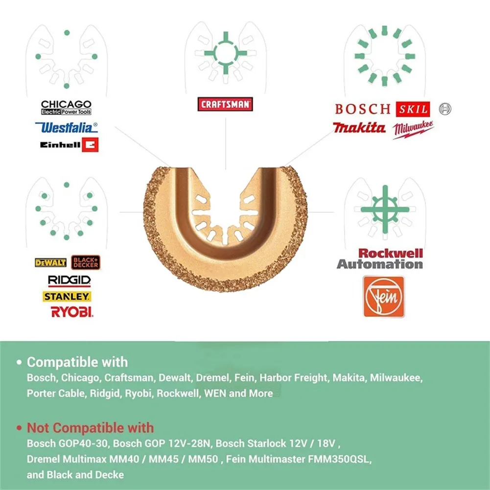 5Pcs Oscillating Multifuncational Saw Blade Triangle Carbide Rasp Quick Change Cut Grind For Dremel Makita Dewalt Bosch Ryobi