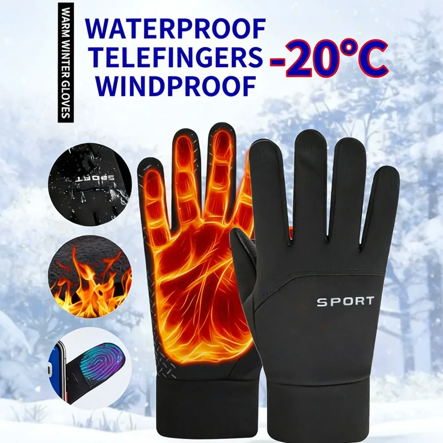Professionelle Wintersporthandschuhe – winddicht, wasserdicht, rutschfest für Skifahren, Radfahren, Wandern, Outdoor-Aktivitäten bei kaltem Wetter