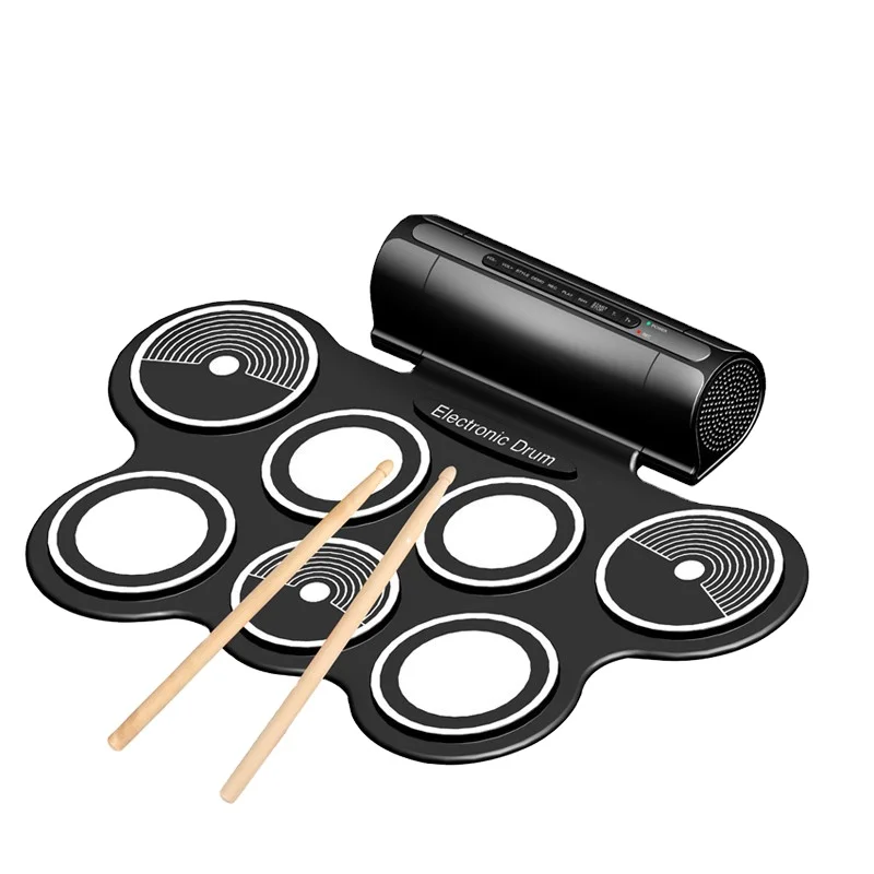 Portable Silicone Hand-Roll Electronic Drum Set USB Jazz Drum Cross-Border Instrument For Percussion Tabla Style