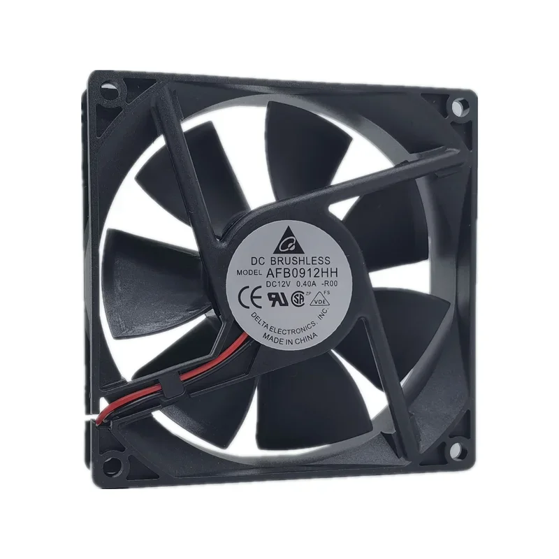 Original delta AFB0912HH FOO 92*92*25MM 90x90x25mm DC12V 0.40A Case Cooling Fan 67.92CFM 4500RPM 2 wires 3 wires