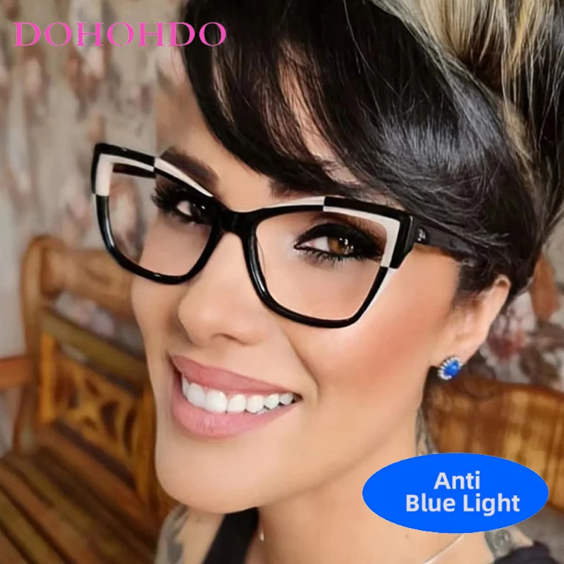 

Fashion Vintage Luxury Brand Design Unisex Blue Light Cat Eye Optical Glasses For Men Women Computer Classic Glasses For Gaming
