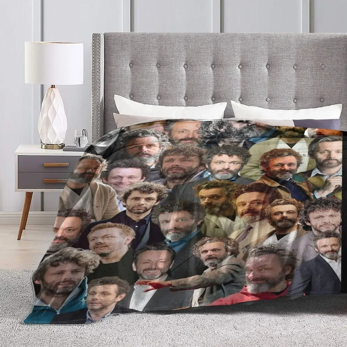 Comfort Vintage Michael Sheen Collage Blanket Accessories Home Decorative Throw And Blankets Lightweight Thin Velvet for Bedroom