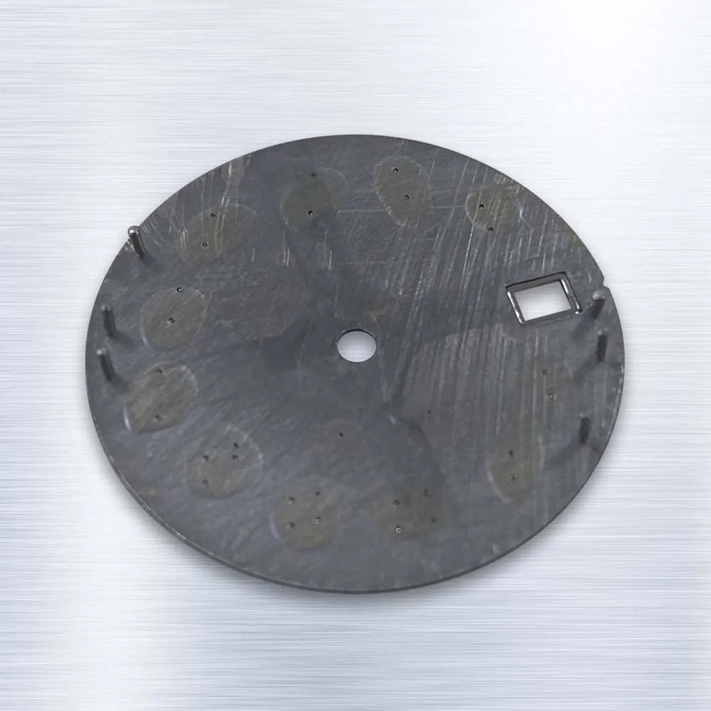 28.5mm S Logo Dial Sun Pattern Arabic Silver Nail Suitable for NH35 Movement Watch Modification repair Accessories