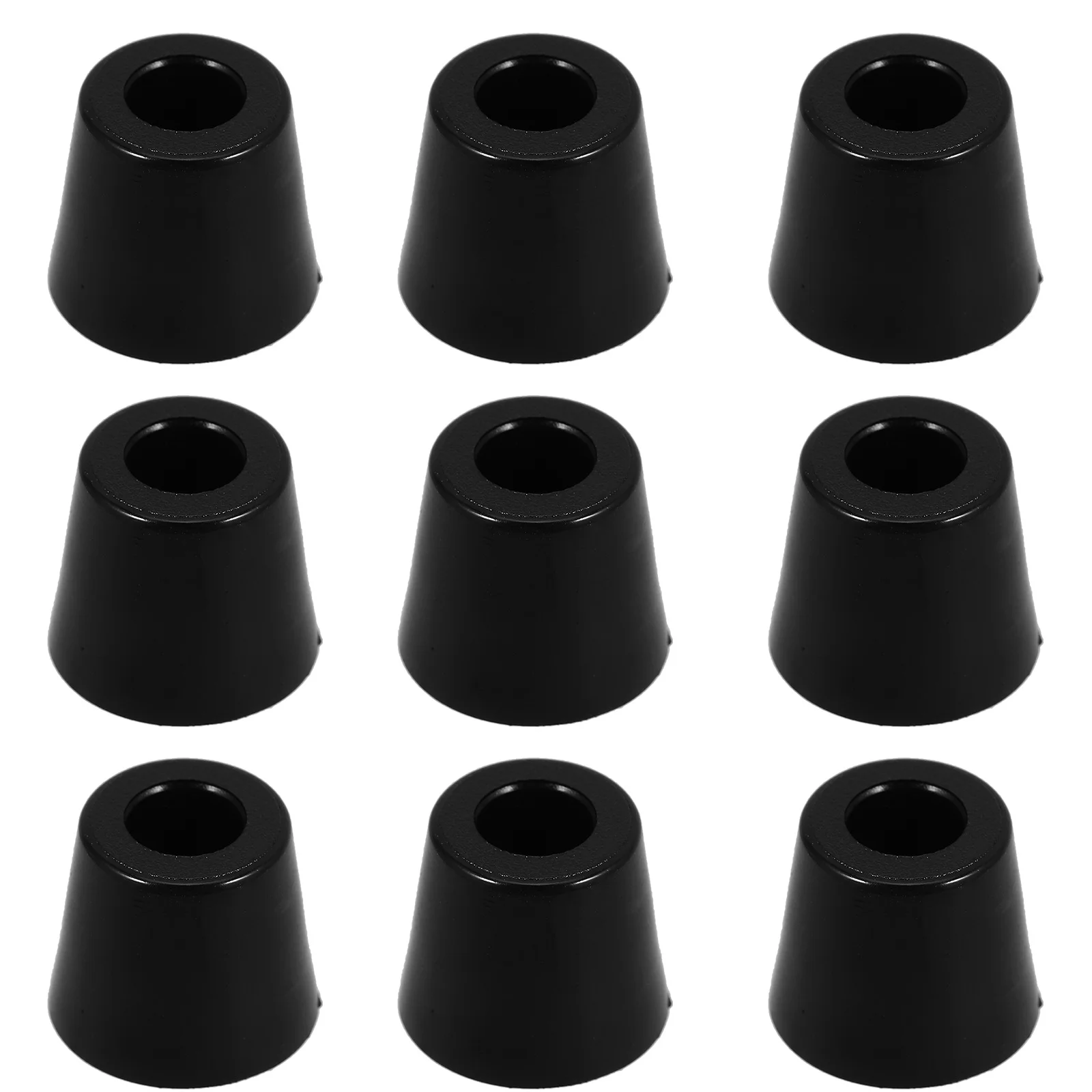 

10pcs Non-Slip Rubber Pads For Furniture Anti-Vibration Conical Feet With Screw Holes Floor Protectors Chair Leg Levelers