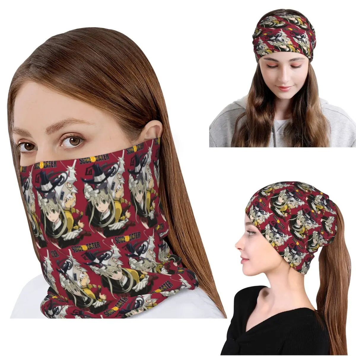 

Soul Eater Anime Bandana Neck Gaiter Magic Scarf Multifunction Cycling Scarf Beanies Hat for Men Women Adult All Season