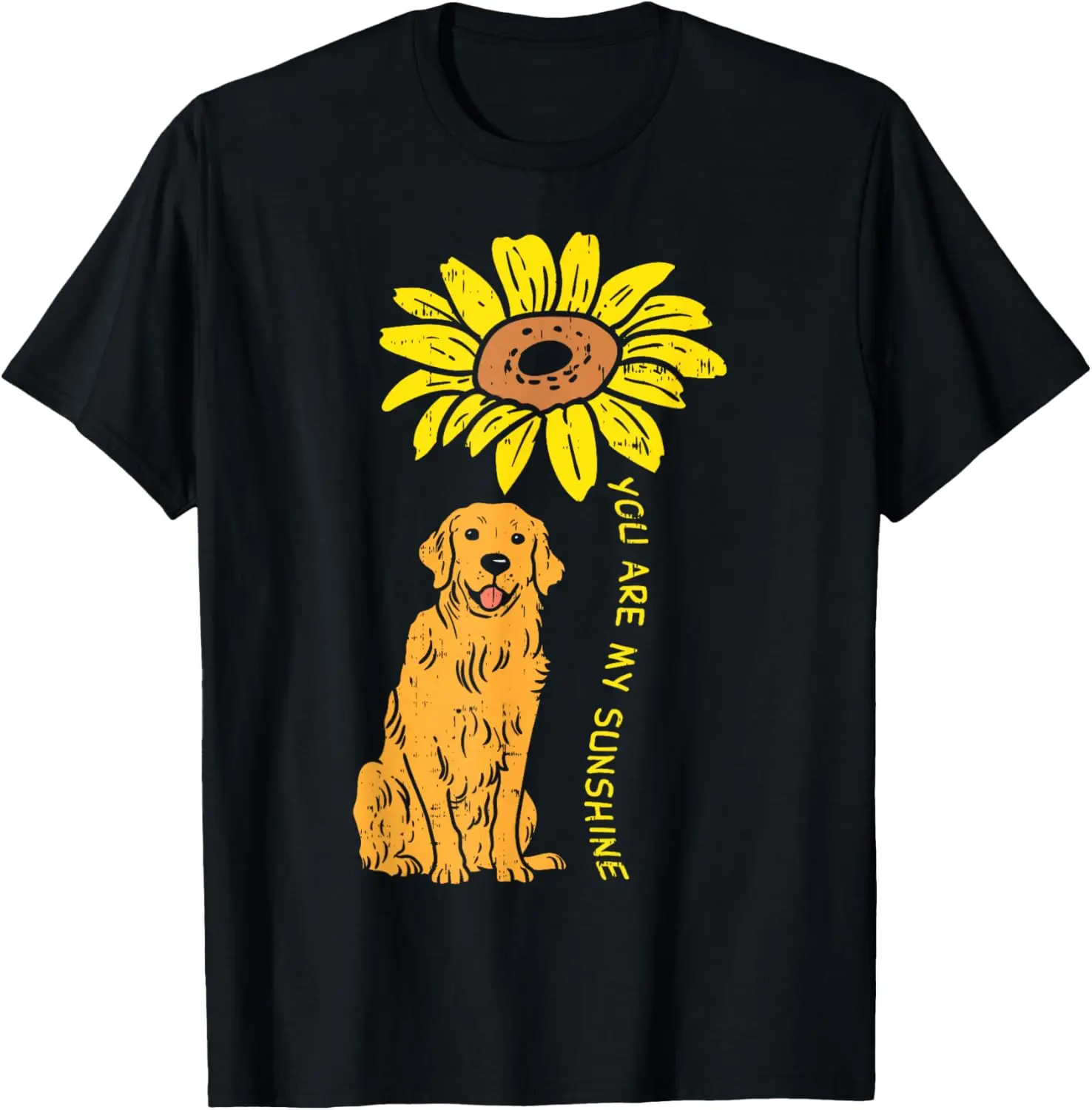 

Sunflower Sunshine Golden Retriever Pet Dog Girls Women Gift T-Shirt