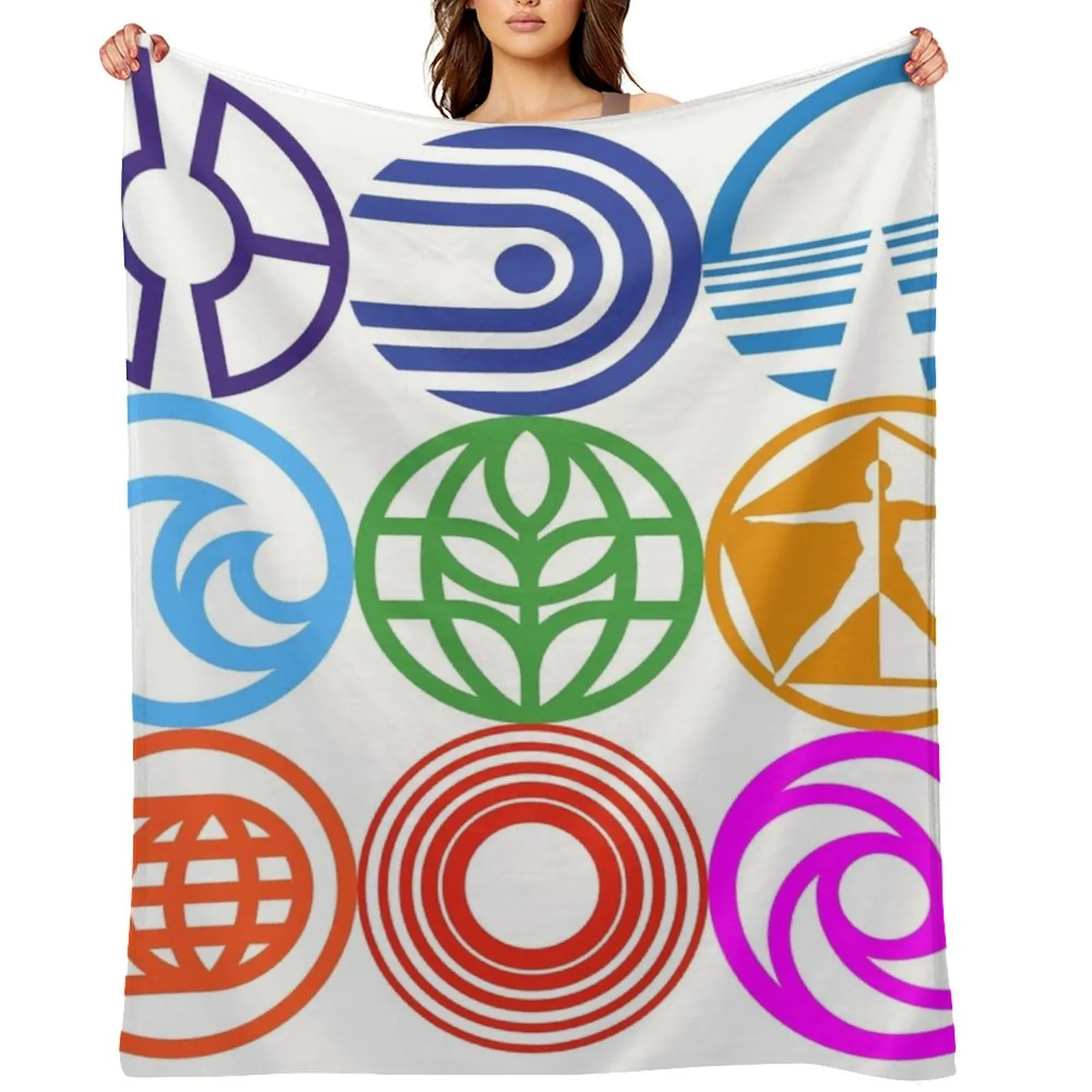 

Retro Epcot Logos Throw Blanket Baby blankets and throws Blankets Sofas Of Decoration Travel Blankets