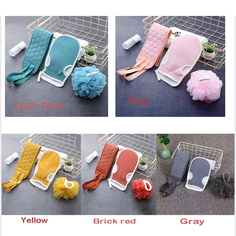 Bath Brushes Body Scrubber Bath Flower Gloves Bath Double-sided Strong Rubbing Back Bath Towel  Brush Shower Cleaning Tool