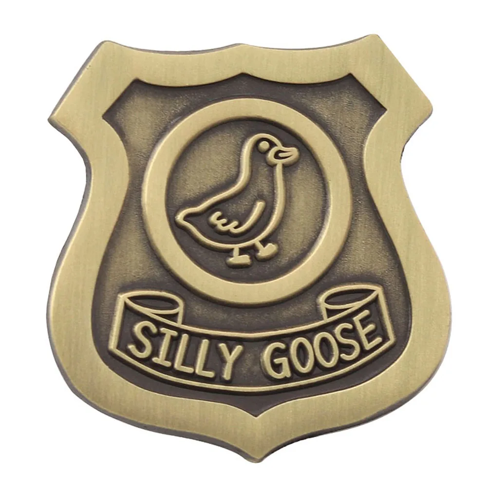 

Funny Silly Goose Badge Retro Metal Sheriff Enamel Pin Humor Jewelry Novelty Creative Backpacks Hats Jeans Decorative
