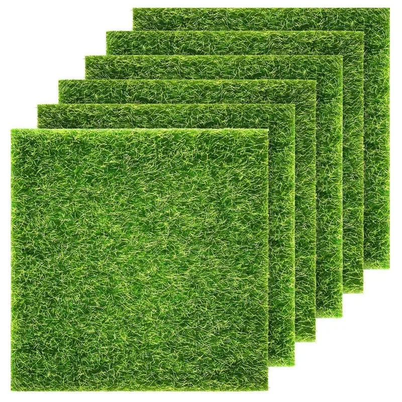 Artificial Turf Fake Green Grass Simulation Lawn Fake Grass Synthetic Moss Outdoor Miniature Landscape Backyard Garden Decor