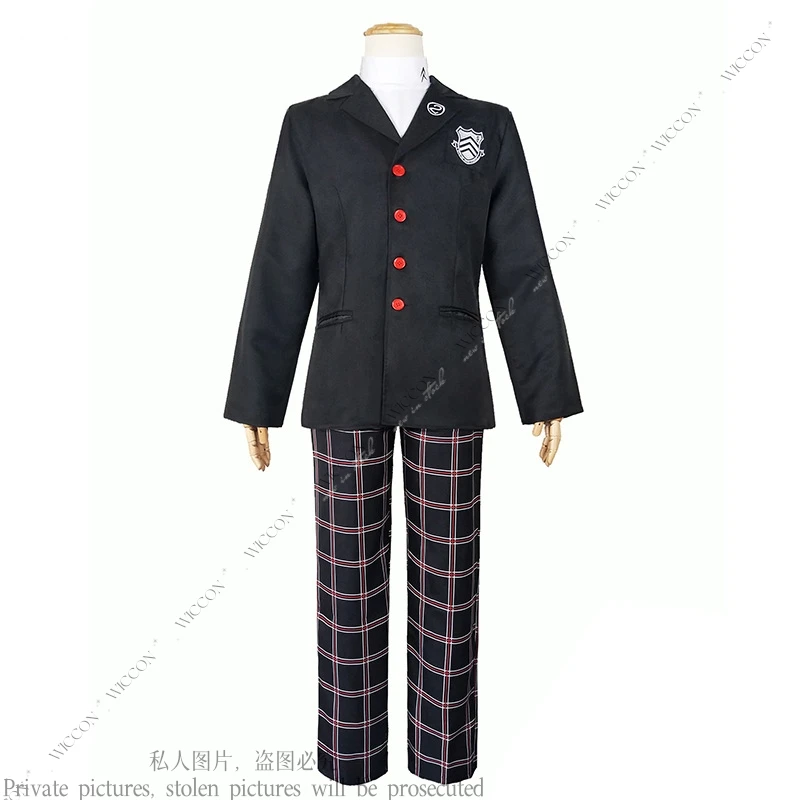 Amamiya Ren Kurusu Akira Cosplay Men's School Uniform Unisex Black Uniform Set Halloween Suit Coat Party Bag Commuter Bag