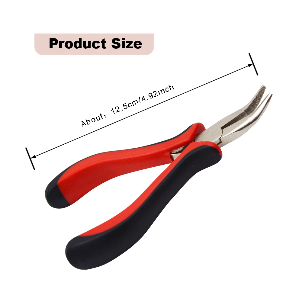1 Bottle/100pcs 5mm Micro Links/Beads+2pcs Pulling Needle+1pc Hair Plier Hair Extensions Tool Kit