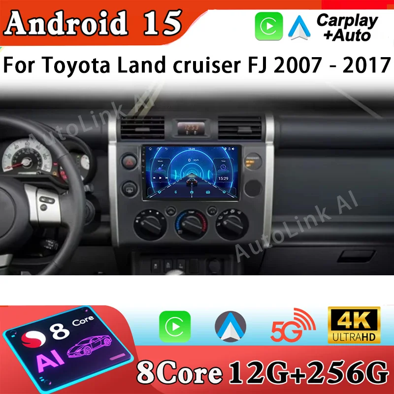 

Car Radio Android 15 For Toyota Land cruiser FJ 2007 - 2017 Multimedia Video Player GPS Navigation Stereo Head Unit No 2din dvd