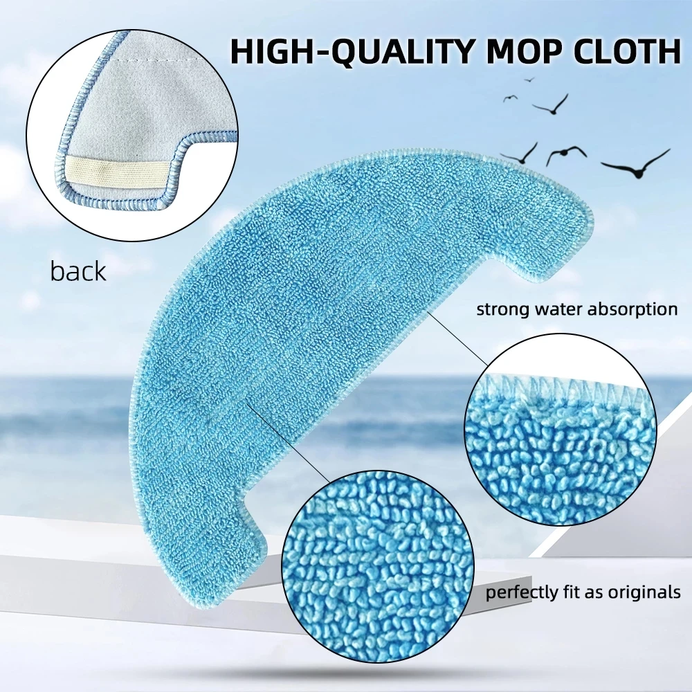 Accessories For ILife A4 A4S A40 Polaris PVCR 0726 0826 0926 Robot Vacuum Cleaner Main Side Brush Hepa Filter Mop Cloth Part