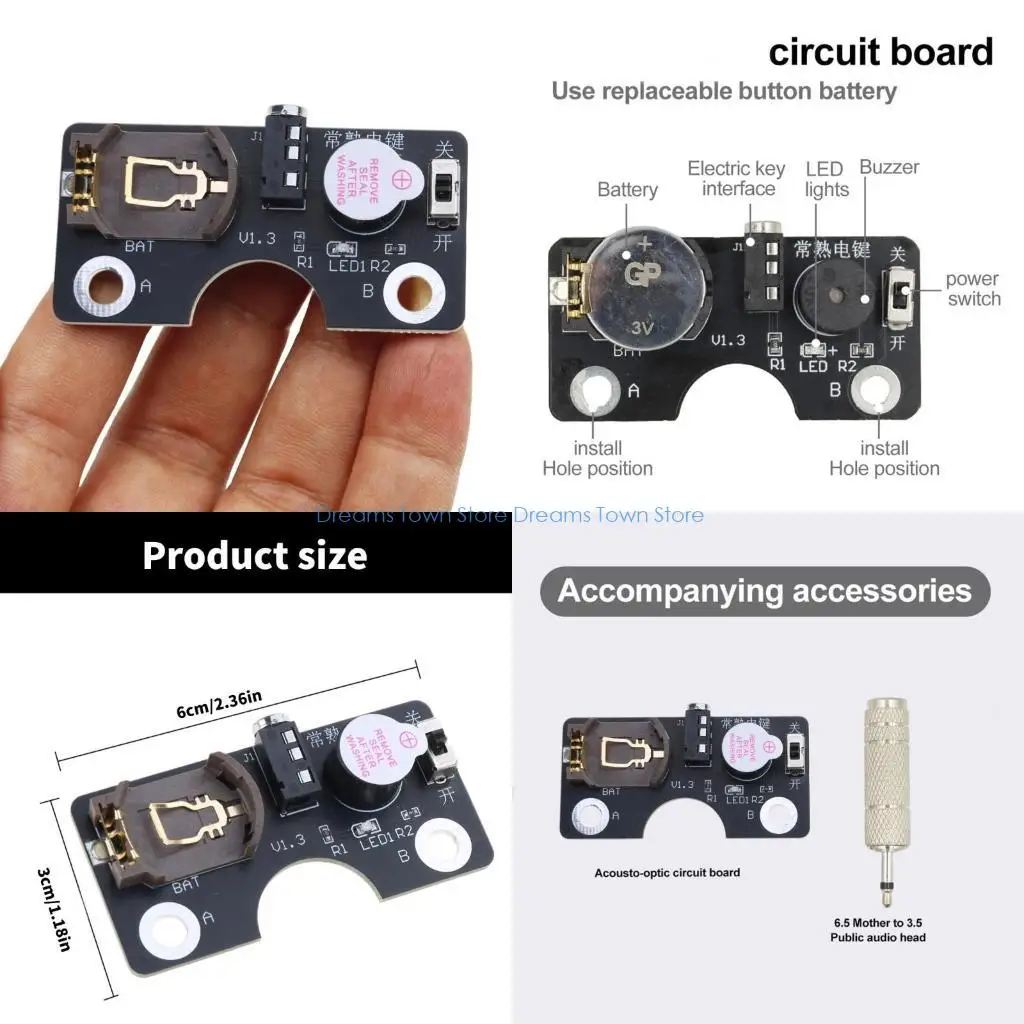 HX6A Lightweight CW Keyer Circuit Board Morse Trainer With LED And Buzzers For Beginners And Experts Code Practice