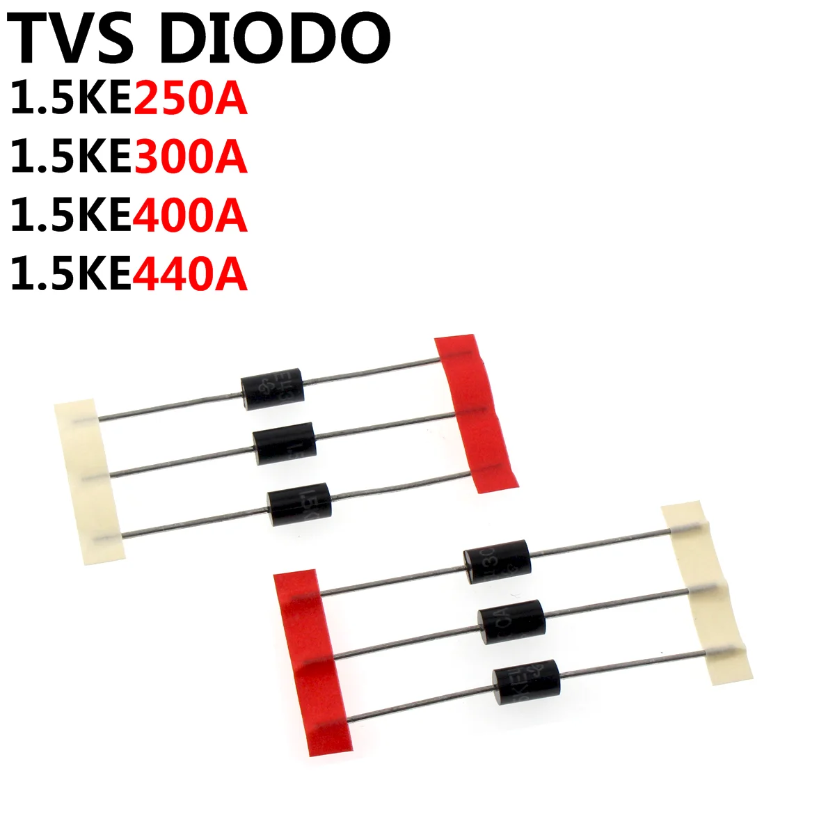 20PCS TVS DIODO 1.5KE250A 1.5KE300A 1.5KE400A 1.5KE440A