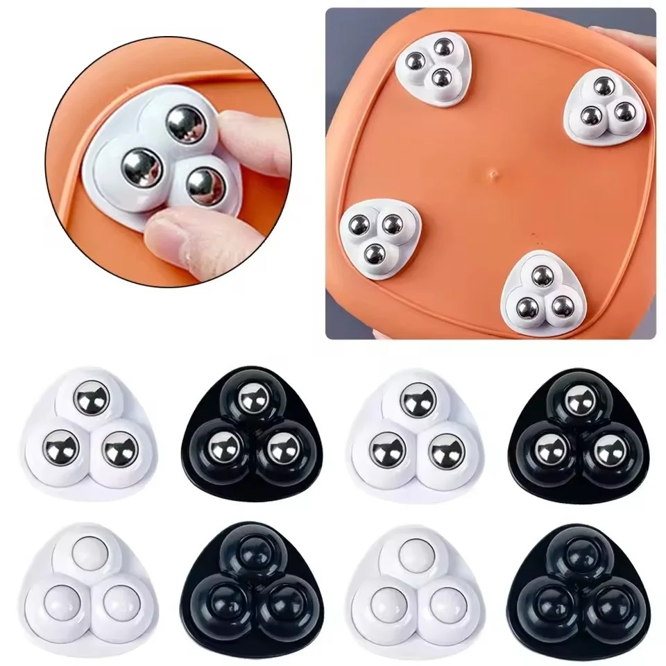 Heavy-Duty Mini Rolling Wheels with 360° Swivel Base Bearings for Furniture Cabinets Storage Box Workshop