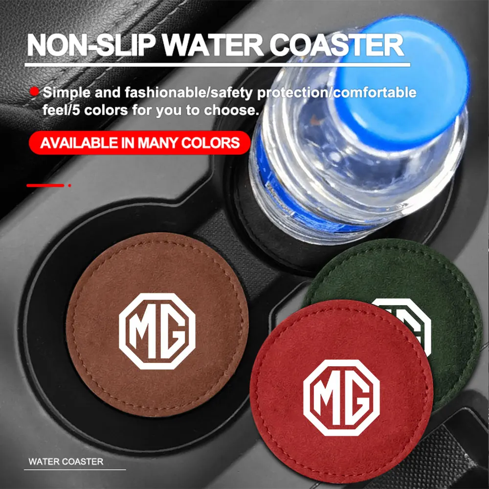 تصفيف السيارة كوستر حامل أكواب الماء حصيرة شارة منصات عدم الانزلاق الديكور ل MG ZS 5 7 6 Cyberster MG4 EV ES5 HS ONE GS MG3 EZS