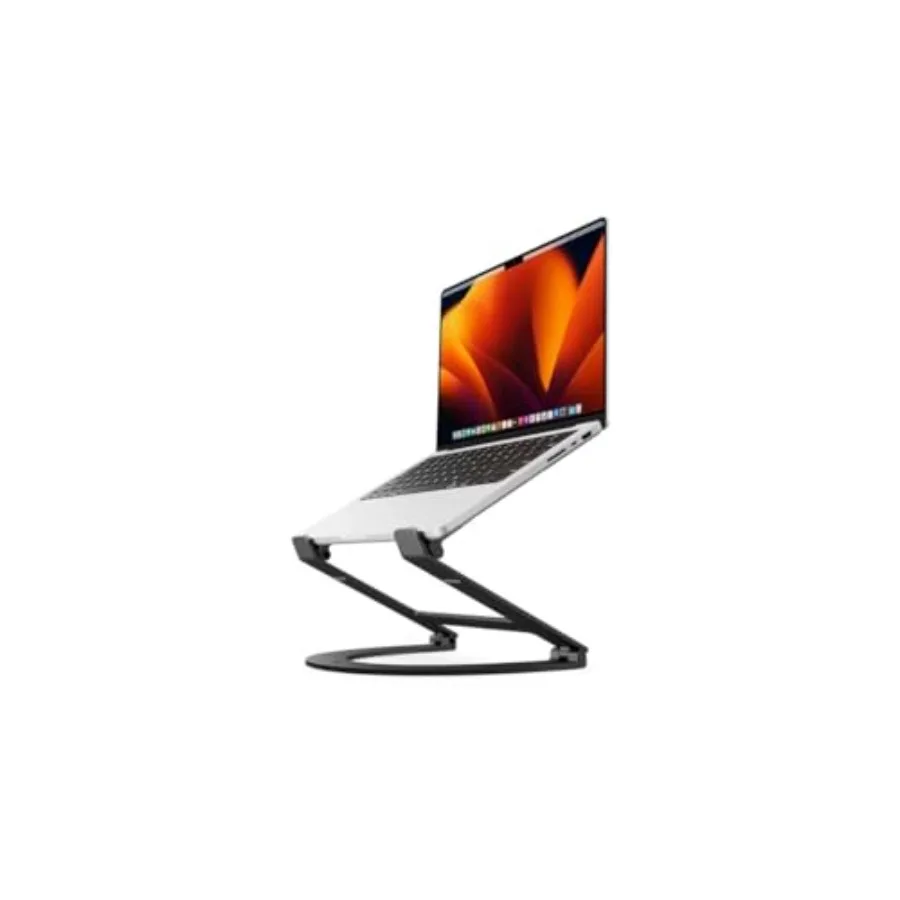 

Curve Flex Ergonomic Height Angle Adjustable Aluminum Laptop/MacBook Stand/Riser for 10-17 Silver Lightweight Stable Ventilatio