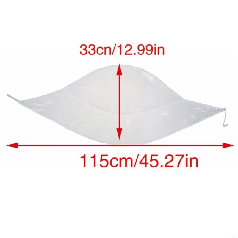 B95F قبعة المطر البلاستيكية العملية للطقس الممطر ارتداء غطاء المطر مقاوم للماء غطاء المطر مقاوم للماء مع أقنعة كاملة