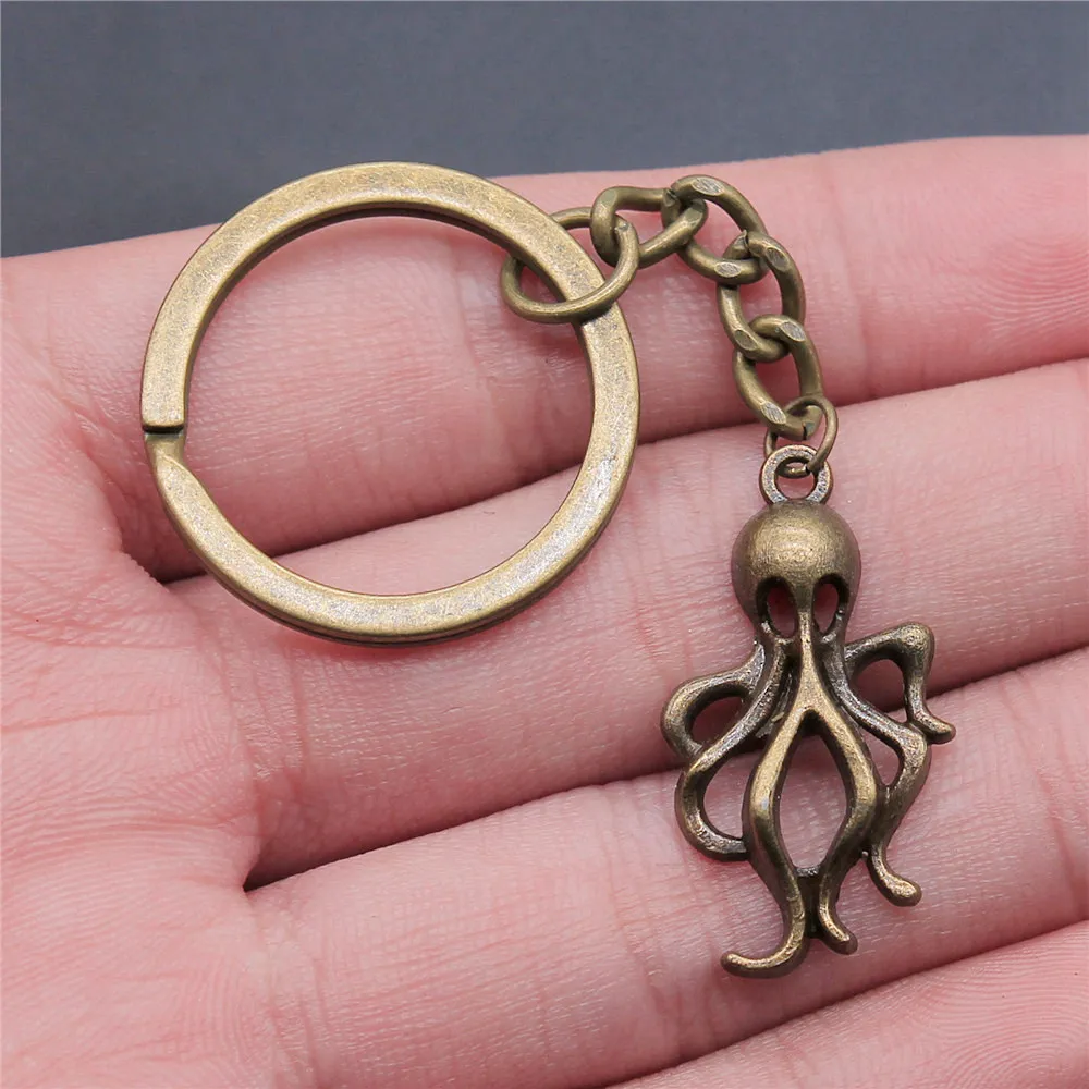 Seahorse Octopus Mermaid Keychains Nail Charms Handmade Jewelry Making Ring Size 28mm