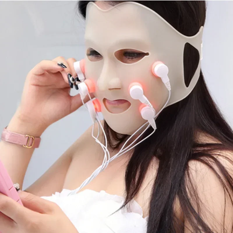 3D Silicone Facial Mask Electric V Shaped Face Massager ems Face Lifting Slimming Face SPA Beauty Fade Fine Lines Facial Care