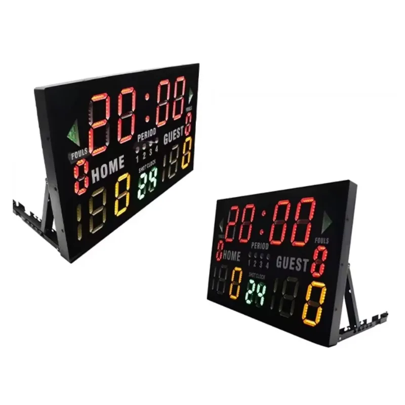 Widely Used LED Electronic Digital Scoreboard for Basketball Football Tennis Baseball Billiard Cricket Swim With 24s Shot Clock