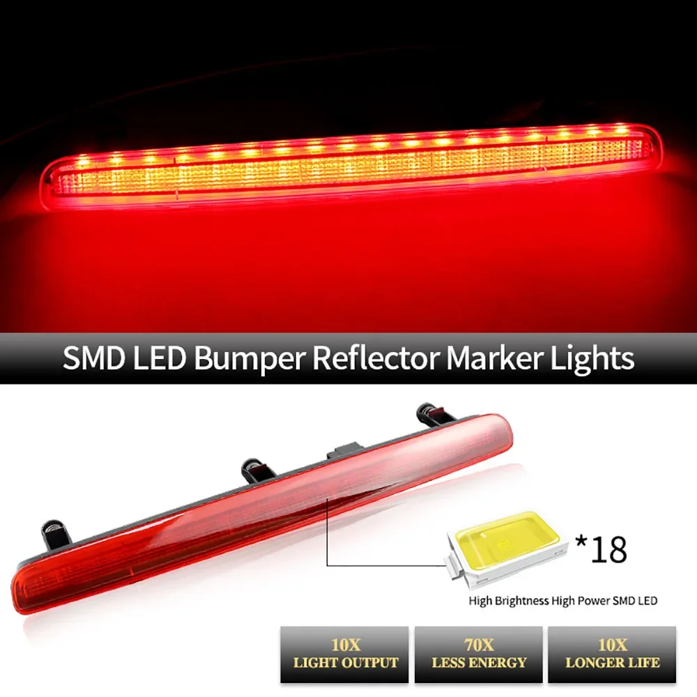 Third Brake Light 7E0945097A for VW Transporter T5 2003-2015 LED High Level Mount Additional Rear Tail Stop Signal Warning Lamp