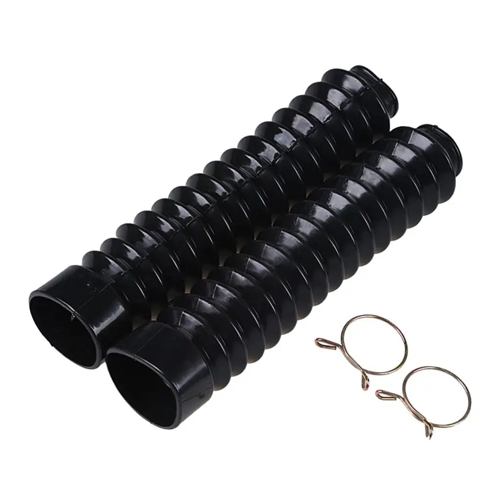 Motorcycle Fork Gaiters Boots Rubber Shock Absorber Dust Cover Black for Pitbike Repair Parts