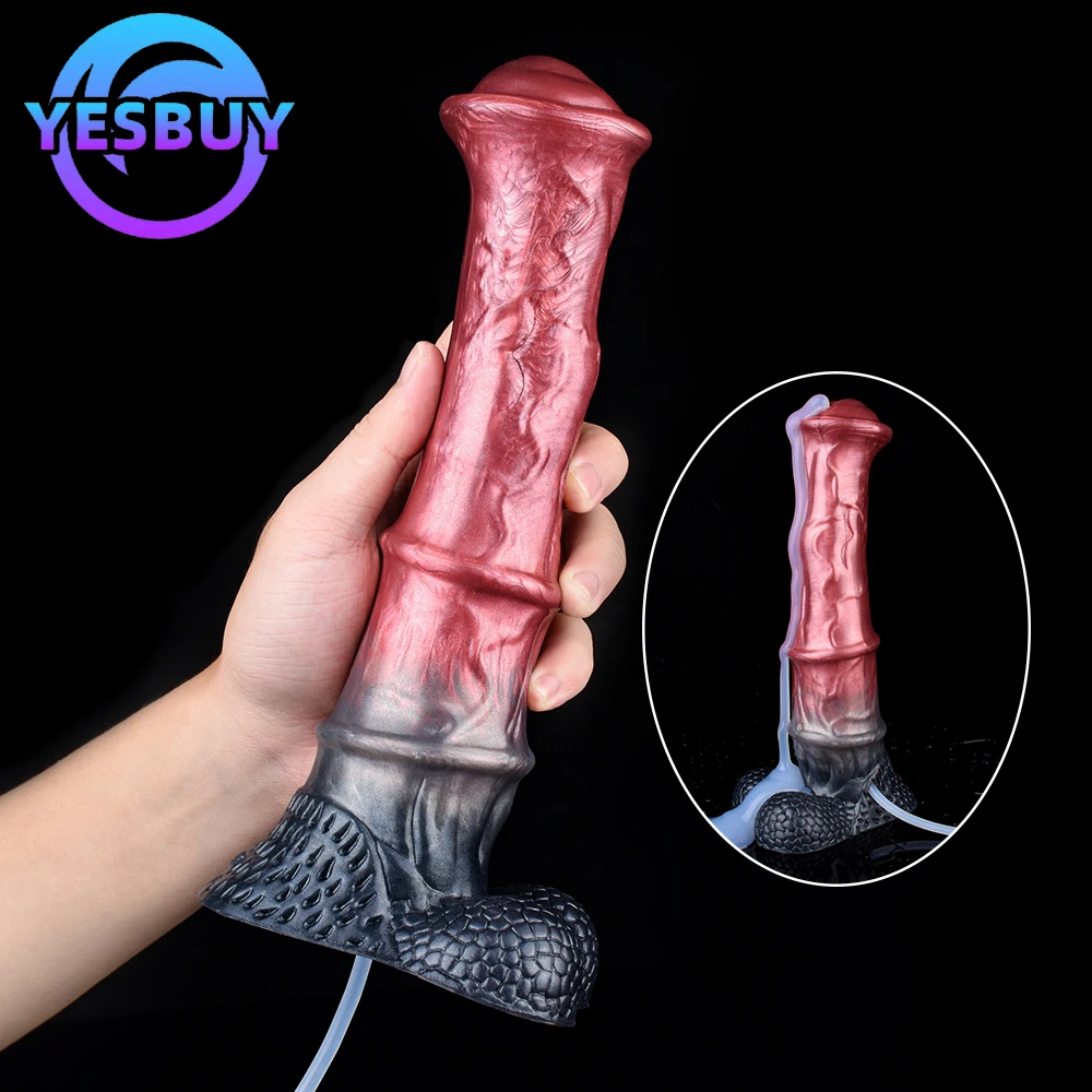 

YESBUY Long Horse Dildo With Spraying Water Sex Squirting Dildos Animal Ejaculating Penis For Couple Masturbator Adult Products