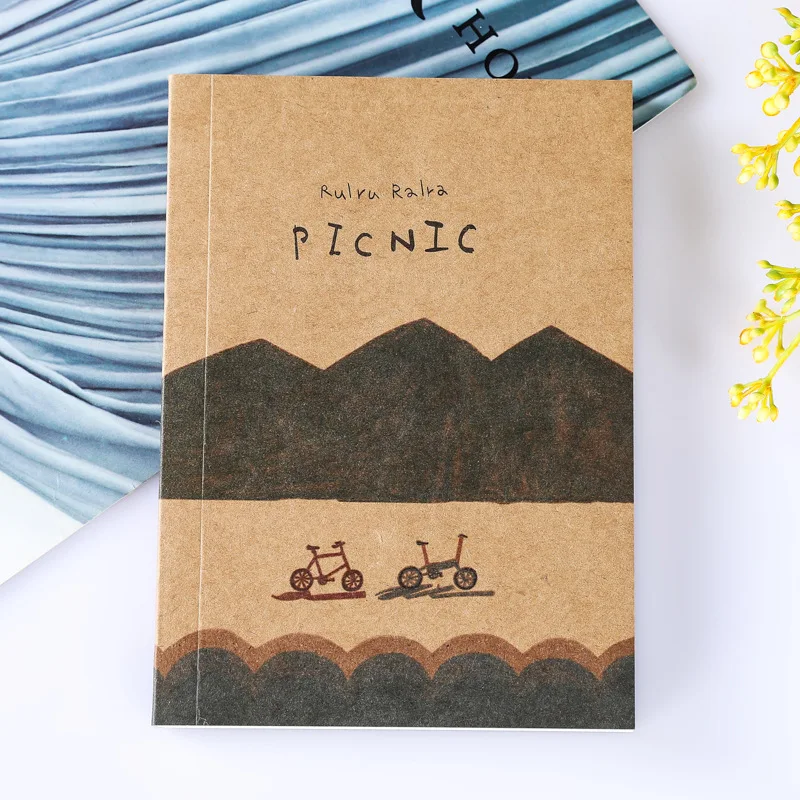 

Cute Notebook Illustration Style Blank Paper Journal Small Pocket Size 80 Pages Boys Girls School Writing Books Kawaii Note Book