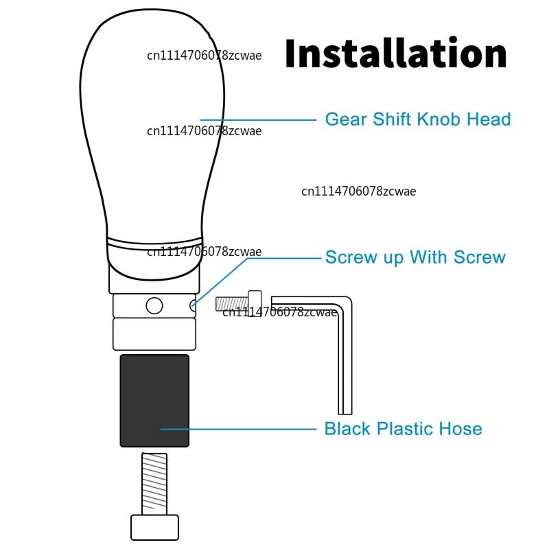 ZOCI-FOR Universal gear head red line blue line black line gear car transmission lever modified shift handball accessories
