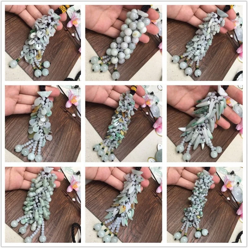 Diy Hand-Knitted Accessories Apple Jade Buckle Pendant Car Hanger