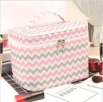 Bolsa cosmética de grande capacidade para mulheres, organizador de higiene pessoal, bolsa de beleza para meninas, viagem, dobrável, maquiagem impermeável