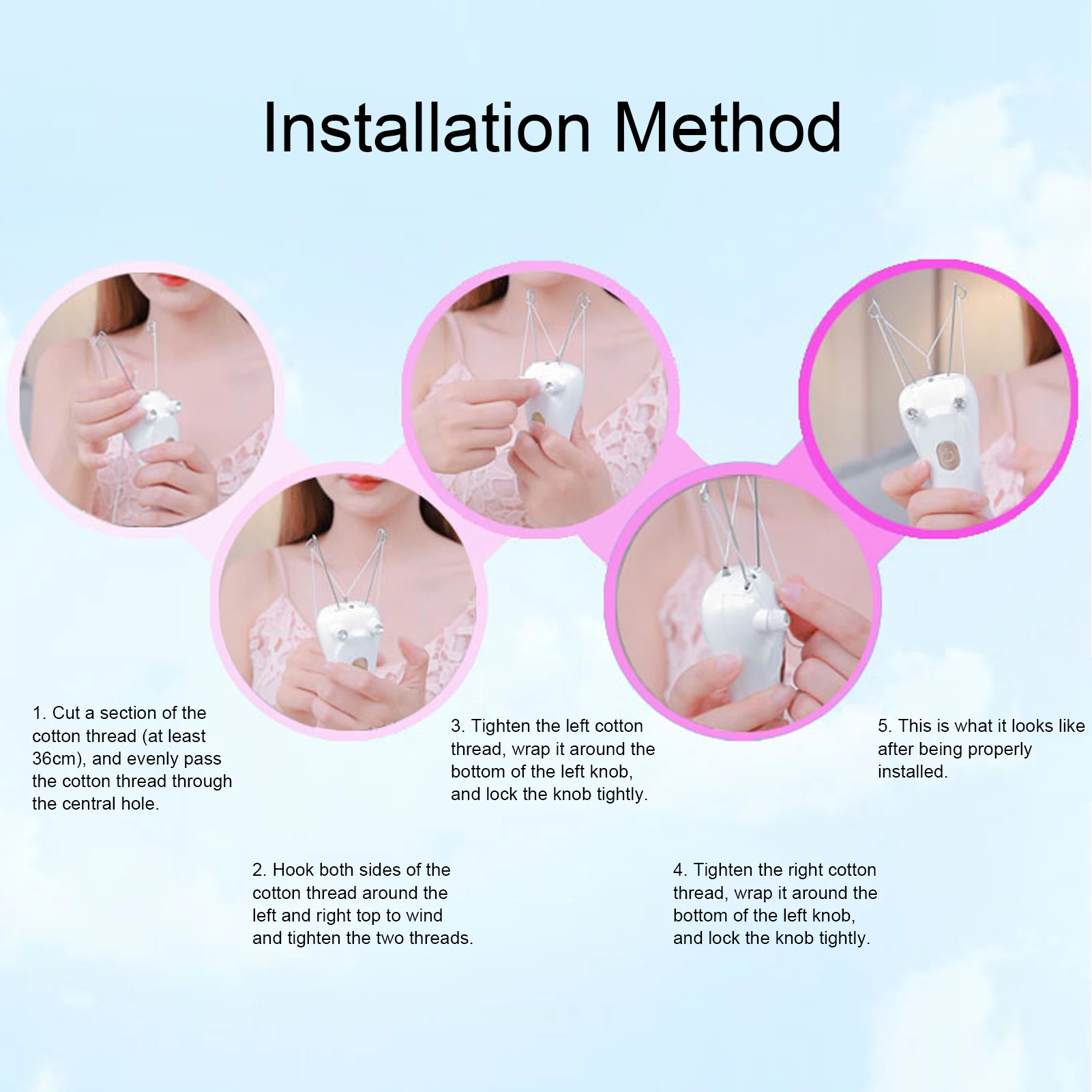 USB شحن الكهربائية القطن الموضوع لنزع الشعر الوجه الجسم آلة إزالة الشعر جهاز آلة لنزع الشعر الوجه #6