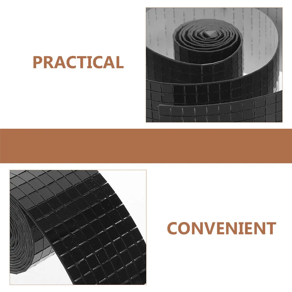 

8 Rolls Acrylic Mosaic Tiles Clear Square Flat Back Durable DIY Craft Supplies Mirror Tiles for Home Decor Garden Bathroom