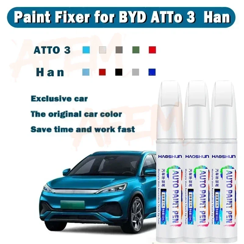 Car Paint Repair Pen For BYD Atto 3 Han 2022 2025 Paint Fixer Repair Touch Up Paint  Accessories Black White Red Blue Green