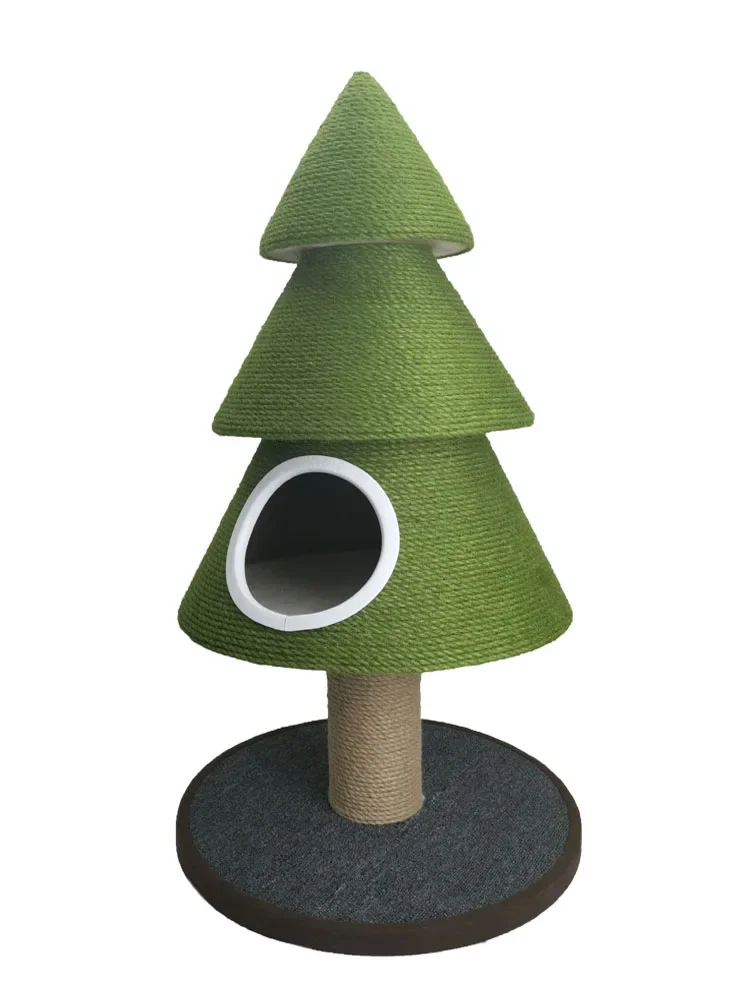 

Cat Climbing Frame Christmas Tree Scratch Board Sisal Pine Grinding Claw Tree Scratching Pole Cat Nest