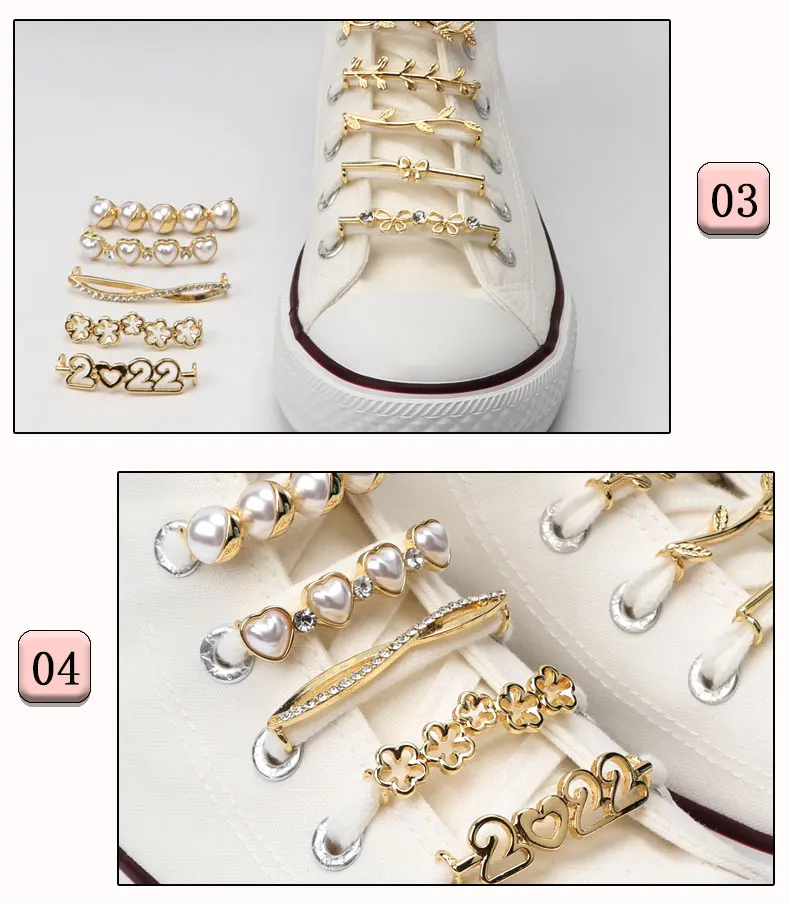Schnürsenkel-Clips, Dekoration, Schnürsenkelschnalle, Schuhe, Charm, Turnschuhe, Perle, glänzende Strass-Steine, für Damen und Mädchen, Schnürsenkel, dekorativ, 1 Stück – Detail 14