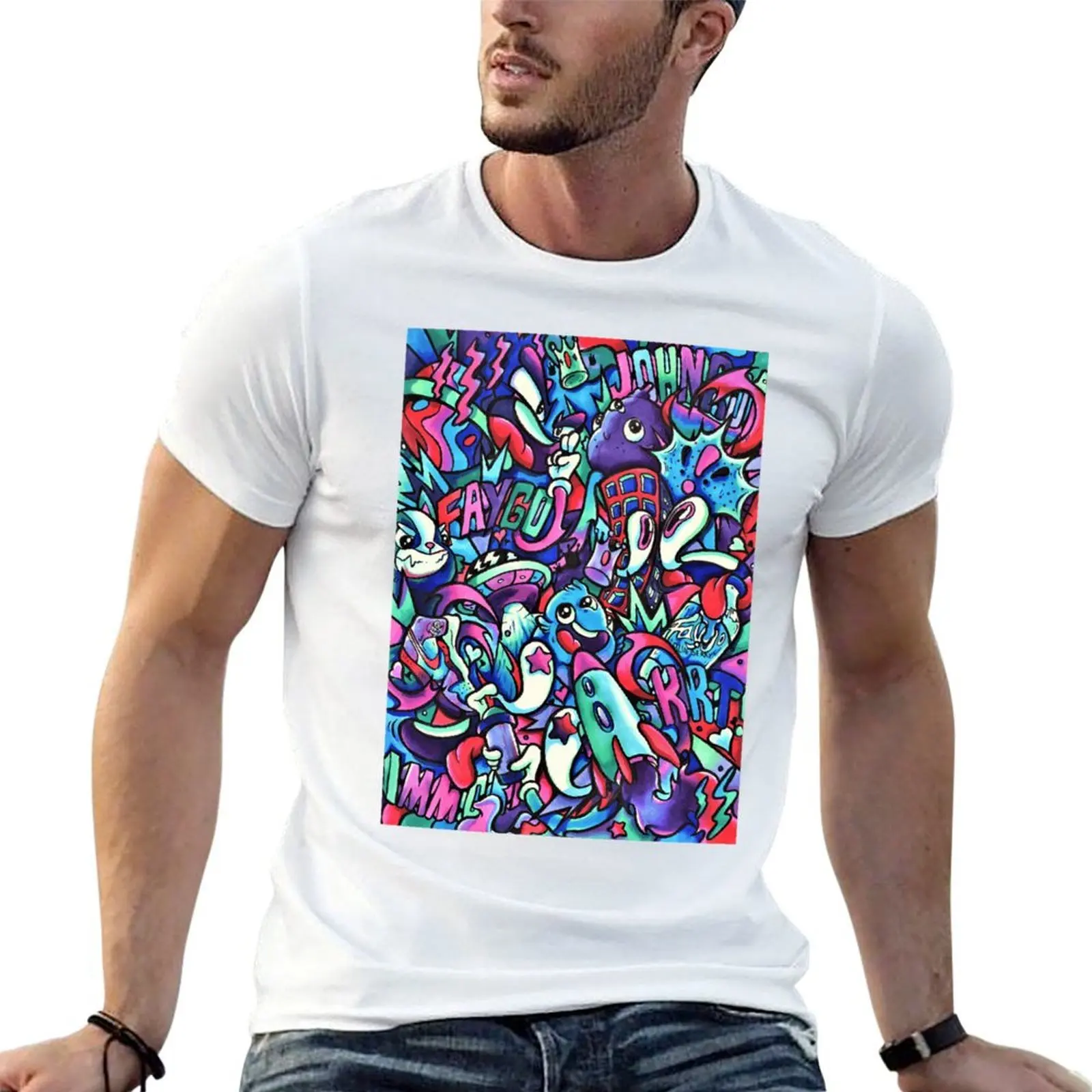 Camiseta F A Y G O // Copic Marker Doodle, camisetas para hombre, paquete de camisetas de algodón, camisetas de alta calidad para hombre, camiseta de lujo
