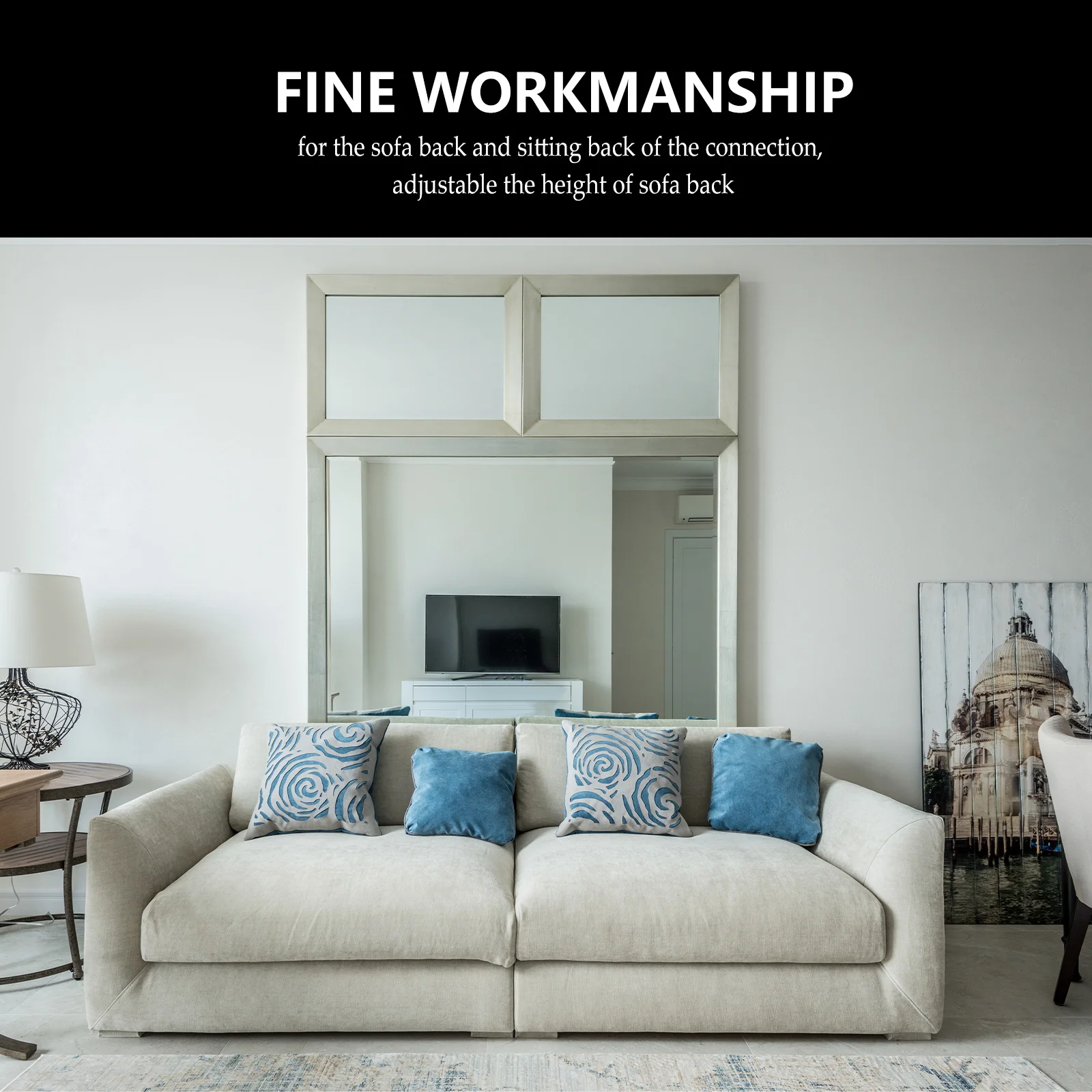 

2Pcs Sofa Bed Hinge Sturdy Connectors for Backrest Seat Armrest Pillow Joint Mounting Hardware Self-Locking Furniture Hinge