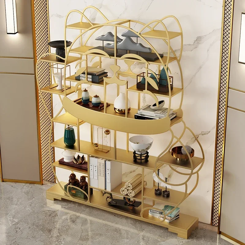 For Nordic Metal Multi-layer Storage Rack Book Article Organizer Stand Fortune Cat Display Rack