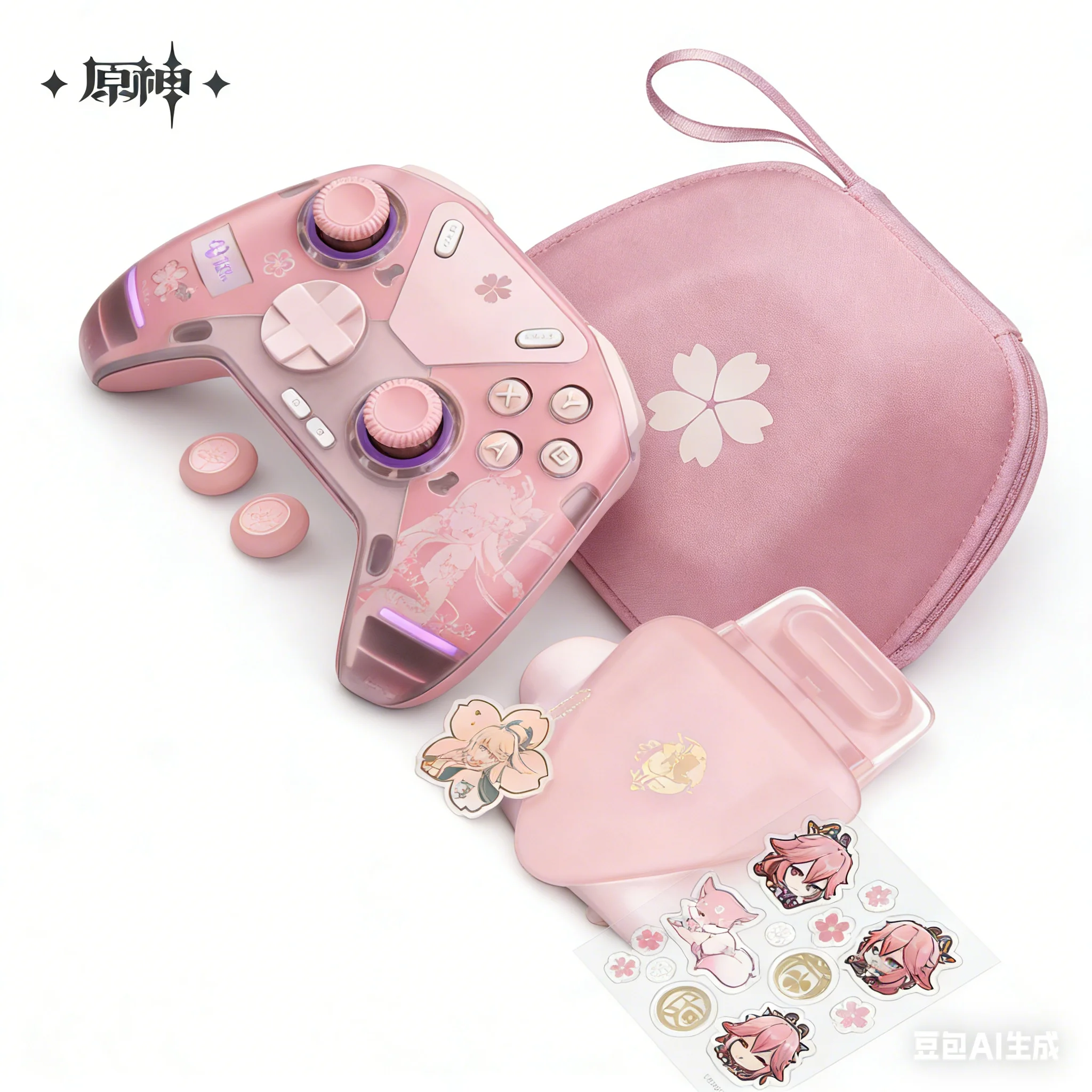 

Беспроводной игровой геймпад Genshin APEX4 с индивидуальным дизайном Yae Miko, розовые игровые контроллеры с джойстиками Hall Rocker для ПК, подарок для геймерок