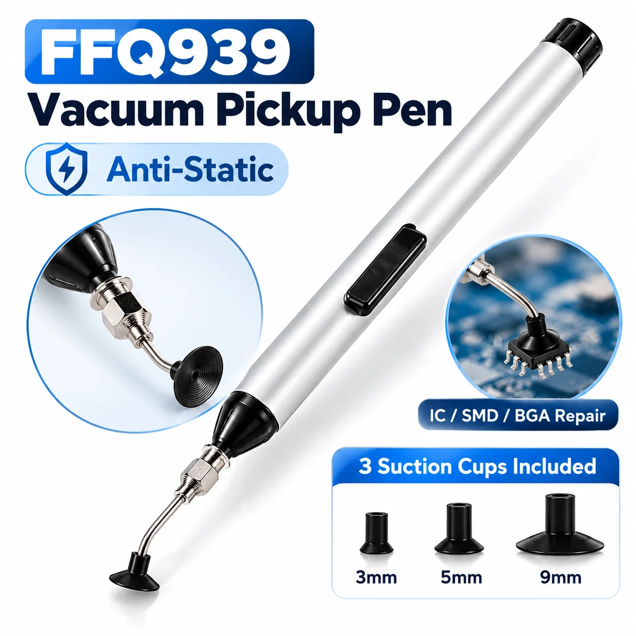 Neuer antistatischer IC-Pick-Vakuum-Saugstift FFQ939 für BGA-SMD-Arbeiten und Reballing-Hilfsmittel – Detail 1
