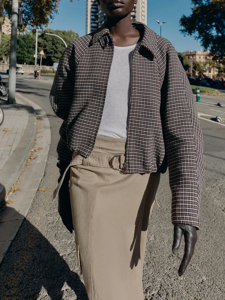 Dolce Sli Cotton Jaet Inverno Nuovo arrivo Plaid Capispalla Chiusura con cerniera Or Lunghezza Casual Sle Ladies Faion