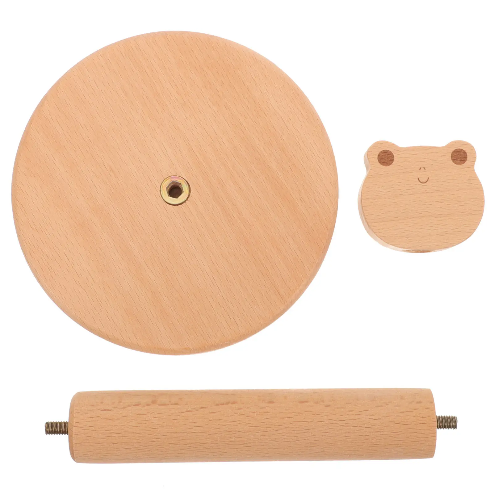 

Creative Wooden Frog Head Paper Towel Holder Vertical Roll Paper Organizer for Countertop Desk Storage Tidy Space Farmhouse