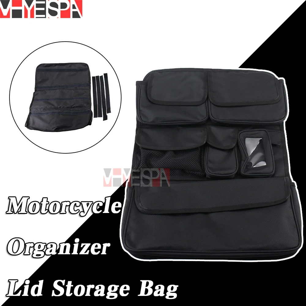 Black Tour Pak Motorcycle Organizer Lid Storage Bag For Harley Touring Street GLIDE FLHX Road King FLHR 2014-2019