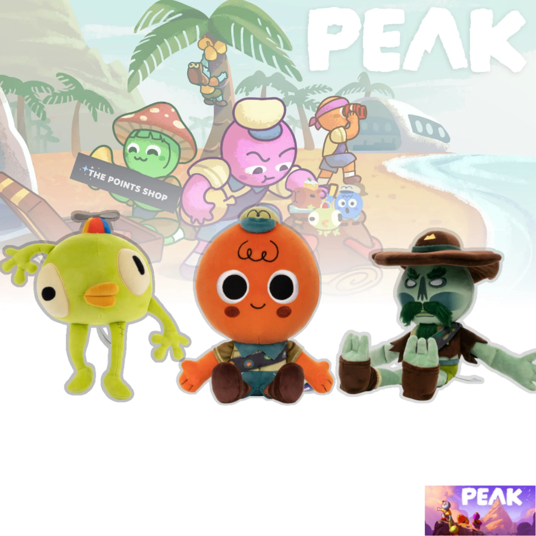 Adorables Peluches del Juego Peak de 25 CM con Diseños Únicos, Incluyendo Personajes de Pájaros Naranjas y Zombis, Perfectos para el Tiempo de Juego de los Niños
