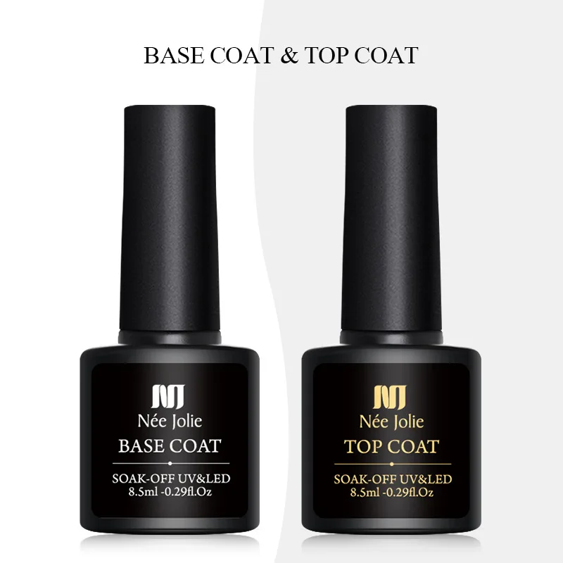 Nee Jolie-abrigo superior de Gel para uñas, 8,5 ml, sin limpiar, barniz de Gel UV, sellado, transparente brillante, capa superior de diamante extraíble, 1 ~ 10 Uds.