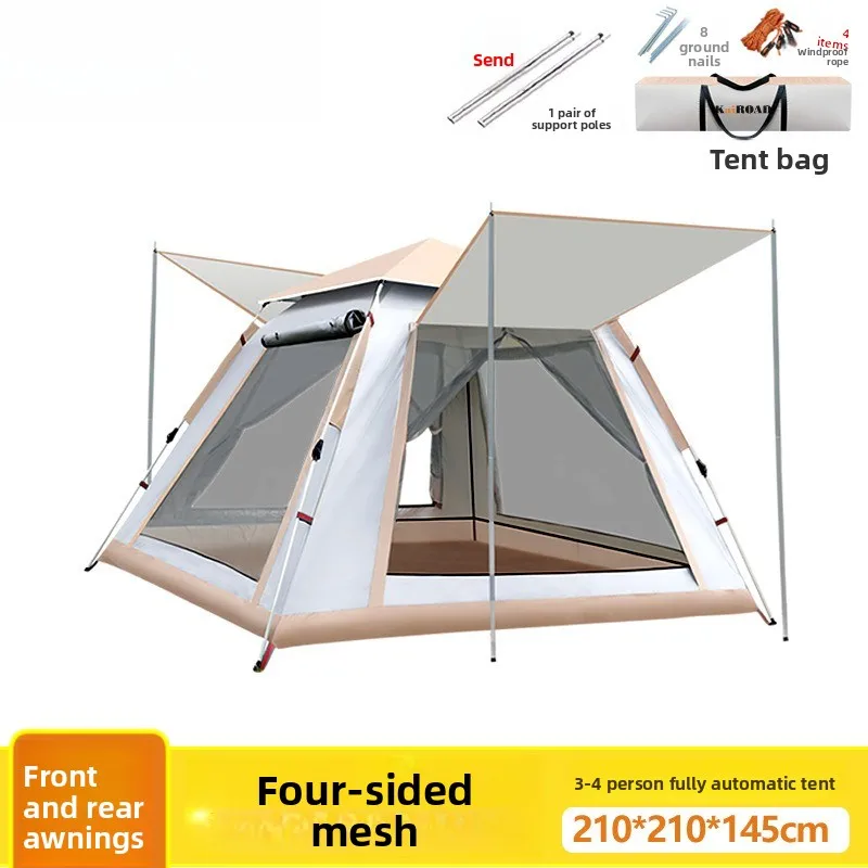 Automatic Canopy Tent Dual Use Camping Beach Foldable Portable Quick Open Thick Waterproof Tent Camping Outdoor Tent